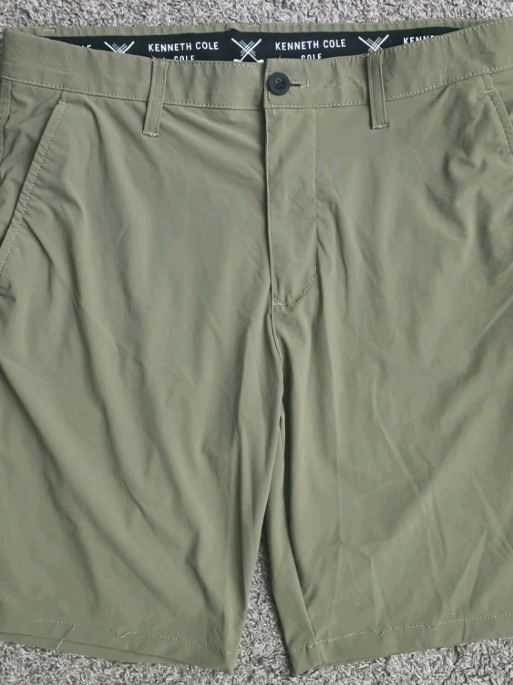 Kenneth Cole Olive Green Stretch Shorts